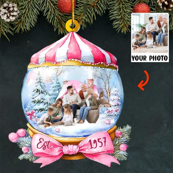 Custom Photo Wonderful Time Ornament - Personalized Acrylic Ornament
