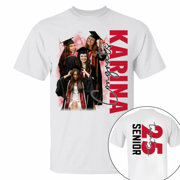 Custom Photos Class Of 2025 Shirt - Personalized Mom Graduation Shirt - Image 3