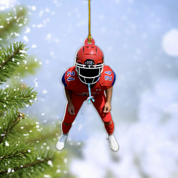 Custom Photos Player Ornament Personalized Ornament Gift For Football Player Football Lovers K1702 - Image 5