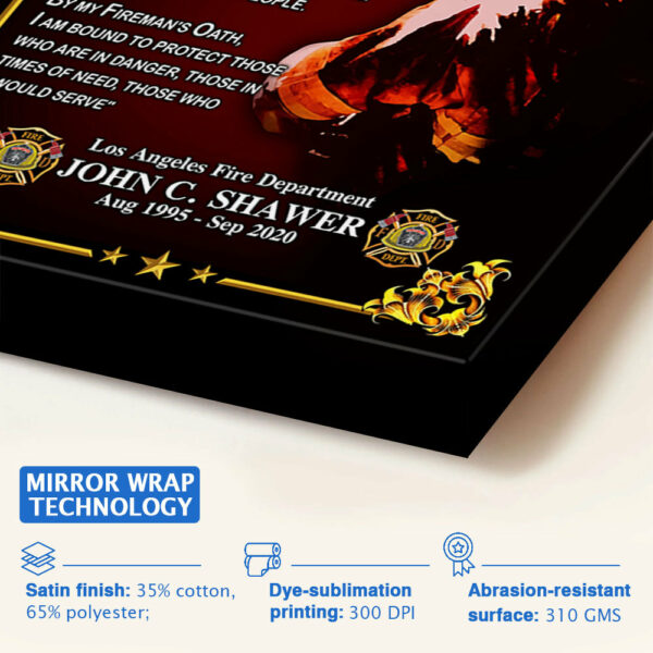 Custom Poster Canvas Firefighter Oath Who Are In Danger Firefighter Gift K1702 - Image 5