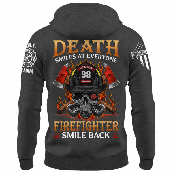 Custom Shirt Death Smiles at Everyone Firefighters Smile Back Firemen Gift For Firefighter K1702 - Image 9