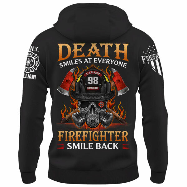 Custom Shirt Death Smiles at Everyone Firefighters Smile Back Firemen Gift For Firefighter K1702 - Image 7
