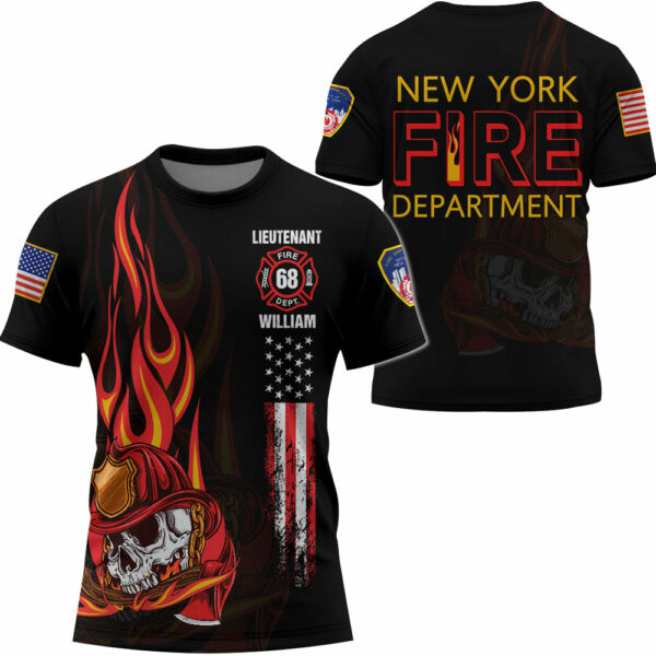 Custom Shirt Firefighter Department Gifts For Fireman All Over Print Shirt K1702 - Image 4