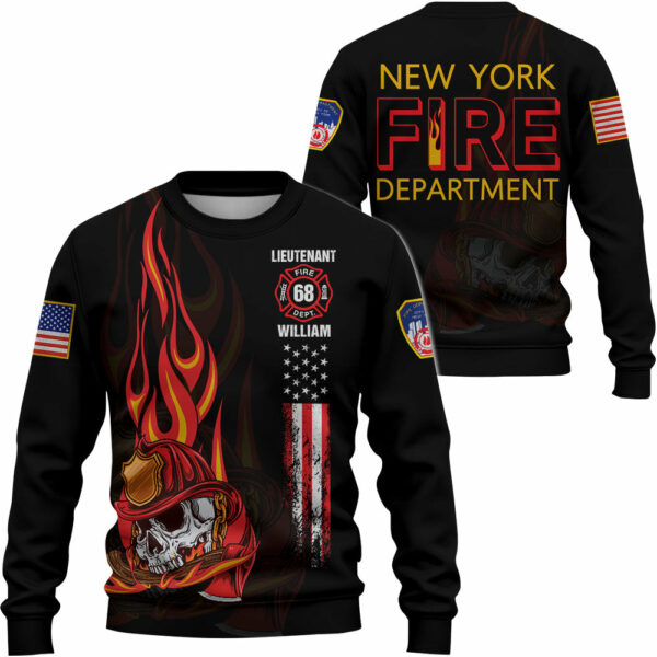 Custom Shirt Firefighter Department Gifts For Fireman All Over Print Shirt K1702 - Image 5
