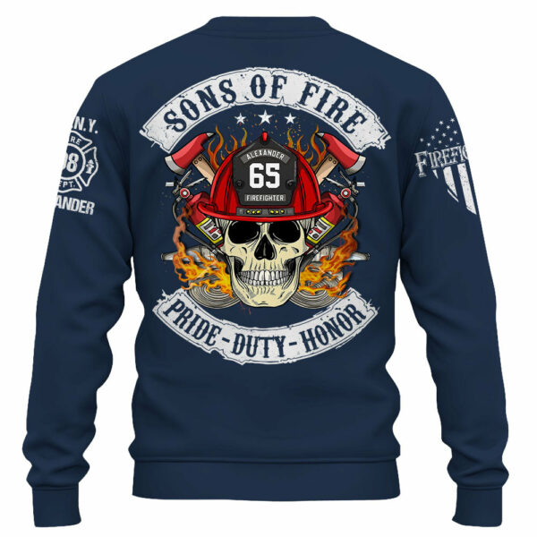 Custom Shirt Sons of Fire Pride Duty Honor Personalized Shirt For Fireman Firefighter K1702 - Image 9