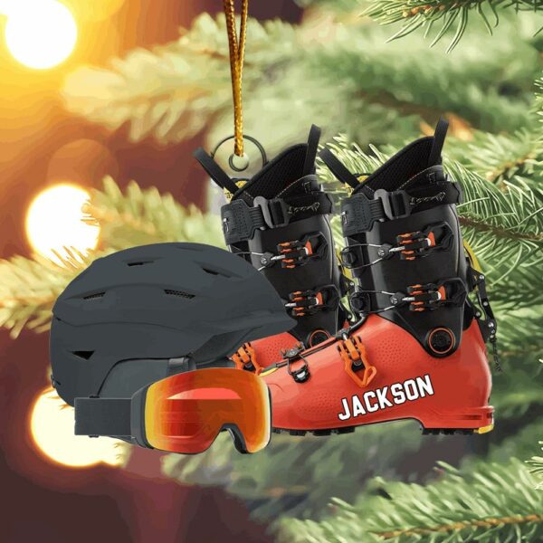 Custom Skiing Ornament - Personalized Acrylic Ornament - Image 6