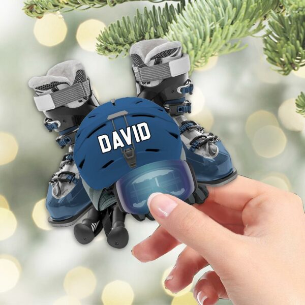 Custom Skiing Ornament - Personalized Acrylic Ornament - Image 7