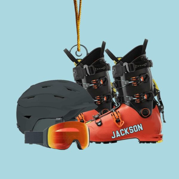Custom Skiing Ornament - Personalized Acrylic Ornament - Image 5