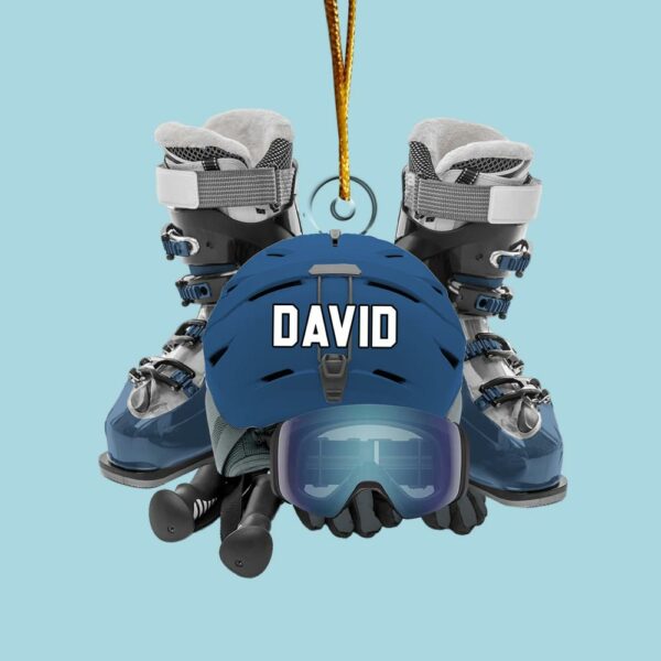 Custom Skiing Ornament - Personalized Acrylic Ornament - Image 5