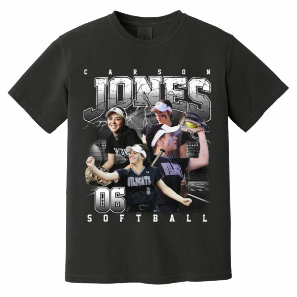 Custom Softball Bootleg Rap Tee - Softball Mom Dad Vintage Graphic Shirt, Team Number Player Name Photo Personalized Shirt - Image 4