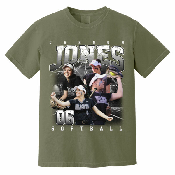 Custom Softball Bootleg Rap Tee - Softball Mom Dad Vintage Graphic Shirt, Team Number Player Name Photo Personalized Shirt - Image 8