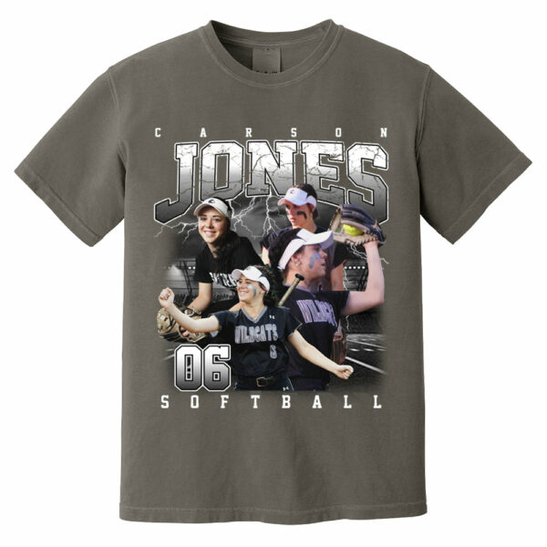 Custom Softball Bootleg Rap Tee - Softball Mom Dad Vintage Graphic Shirt, Team Number Player Name Photo Personalized Shirt - Image 9