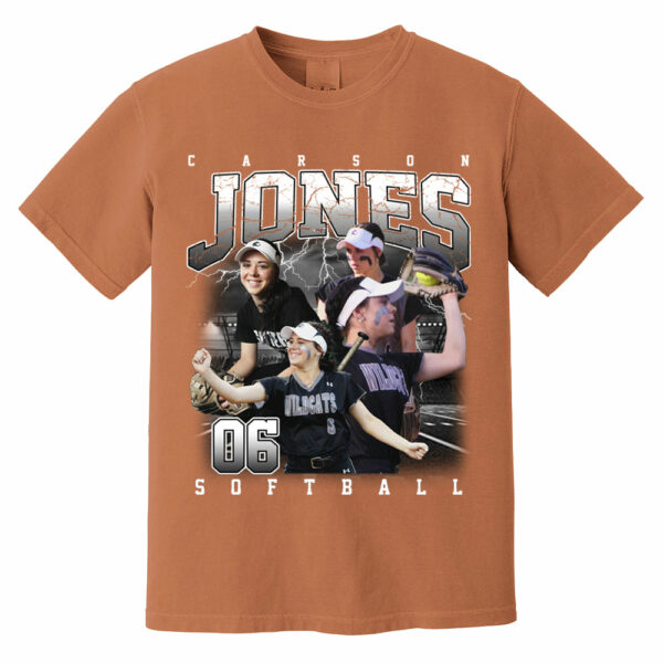 Custom Softball Bootleg Rap Tee - Softball Mom Dad Vintage Graphic Shirt, Team Number Player Name Photo Personalized Shirt - Image 5