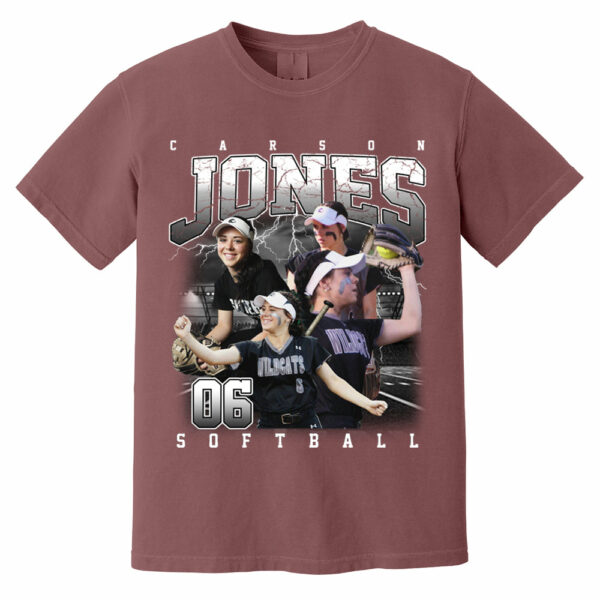Custom Softball Bootleg Rap Tee - Softball Mom Dad Vintage Graphic Shirt, Team Number Player Name Photo Personalized Shirt - Image 10