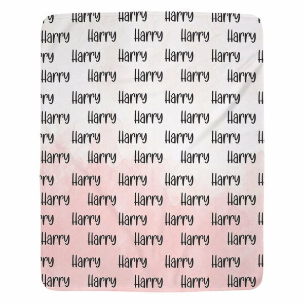 Custom Solid Color & Font Personalized Toddler Blanket - Image 4