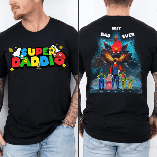 Custom Super Daddio Shirt: Perfect Father's Day Gift for Your Super Dad - Image 4