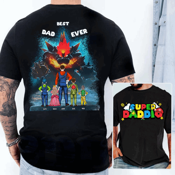 Custom Super Daddio Shirt: Perfect Father's Day Gift for Your Super Dad - Image 3