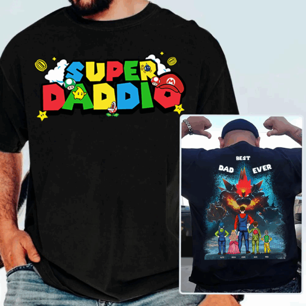 Custom Super Daddio Shirt: Perfect Father's Day Gift for Your Super Dad - Image 2