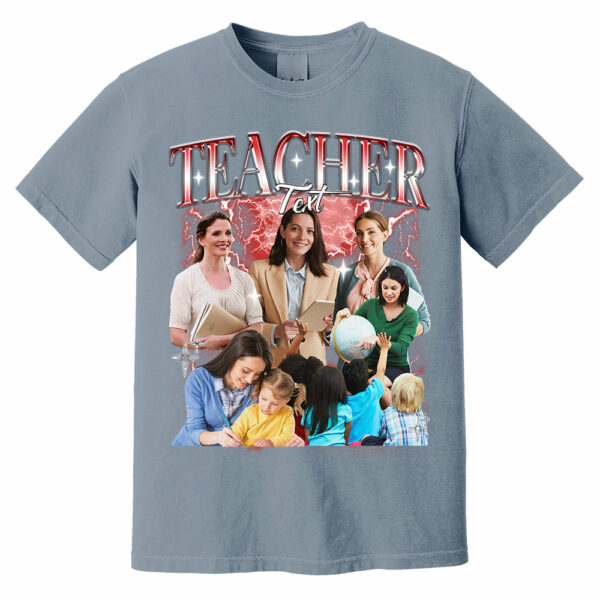 Custom Teacher Bootleg Rap Tee, Custom Photo - Teacher Vintage Graphic 90s T-shirt, Custom Photo Shirt, Custom Your Own Bootleg Idea Here, Insert Your Design - Image 12
