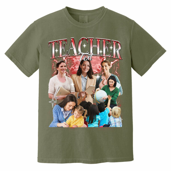 Custom Teacher Bootleg Rap Tee, Custom Photo - Teacher Vintage Graphic 90s T-shirt, Custom Photo Shirt, Custom Your Own Bootleg Idea Here, Insert Your Design - Image 5