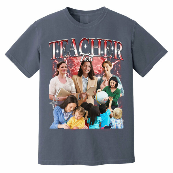 Custom Teacher Bootleg Rap Tee, Custom Photo - Teacher Vintage Graphic 90s T-shirt, Custom Photo Shirt, Custom Your Own Bootleg Idea Here, Insert Your Design - Image 13