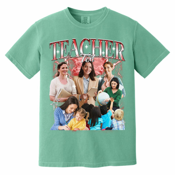 Custom Teacher Bootleg Rap Tee, Custom Photo - Teacher Vintage Graphic 90s T-shirt, Custom Photo Shirt, Custom Your Own Bootleg Idea Here, Insert Your Design - Image 8