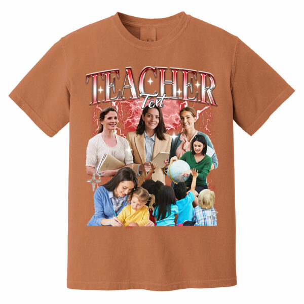 Custom Teacher Bootleg Rap Tee, Custom Photo - Teacher Vintage Graphic 90s T-shirt, Custom Photo Shirt, Custom Your Own Bootleg Idea Here, Insert Your Design - Image 7