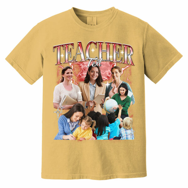 Custom Teacher Bootleg Rap Tee, Custom Photo - Teacher Vintage Graphic 90s T-shirt, Custom Photo Shirt, Custom Your Own Bootleg Idea Here, Insert Your Design - Image 9