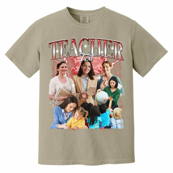 Custom Teacher Bootleg Rap Tee, Custom Photo - Teacher Vintage Graphic 90s T-shirt, Custom Photo Shirt, Custom Your Own Bootleg Idea Here, Insert Your Design - Image 6