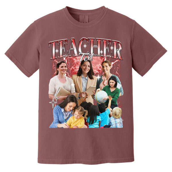Custom Teacher Bootleg Rap Tee, Custom Photo - Teacher Vintage Graphic 90s T-shirt, Custom Photo Shirt, Custom Your Own Bootleg Idea Here, Insert Your Design - Image 10