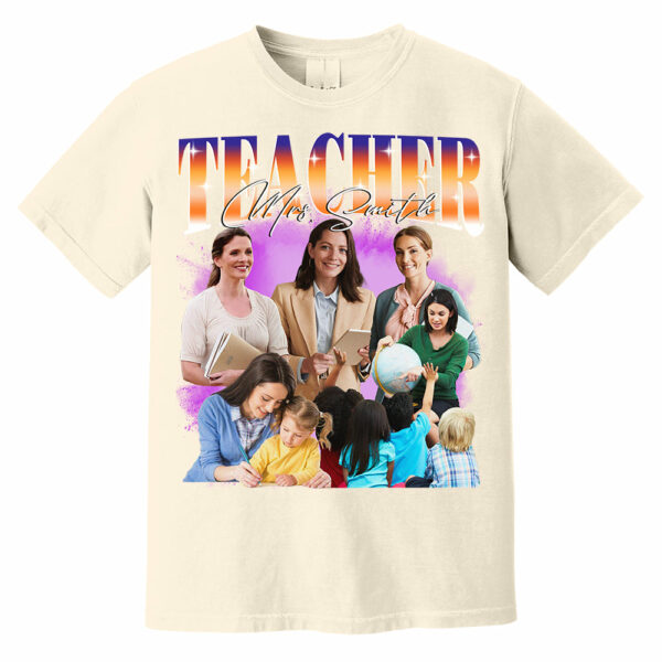 Custom Teacher Bootleg Shirt 90s Vintage Bootleg Custom Face Personalized T Shirt - Image 14