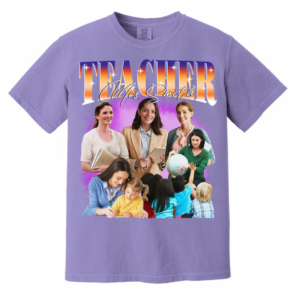 Custom Teacher Bootleg Shirt 90s Vintage Bootleg Custom Face Personalized T Shirt - Image 12