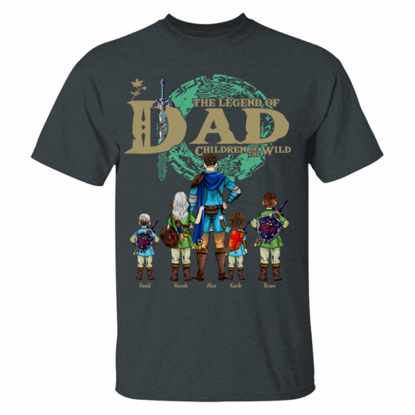 Custom The Legend of Dad Children Of The Wild Shirt - Best Dad Ever - Father's Day Personalized Shirt - Image 3