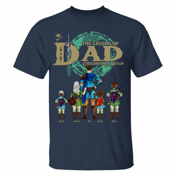 Custom The Legend of Dad Children Of The Wild Shirt - Best Dad Ever - Father's Day Personalized Shirt - Image 4