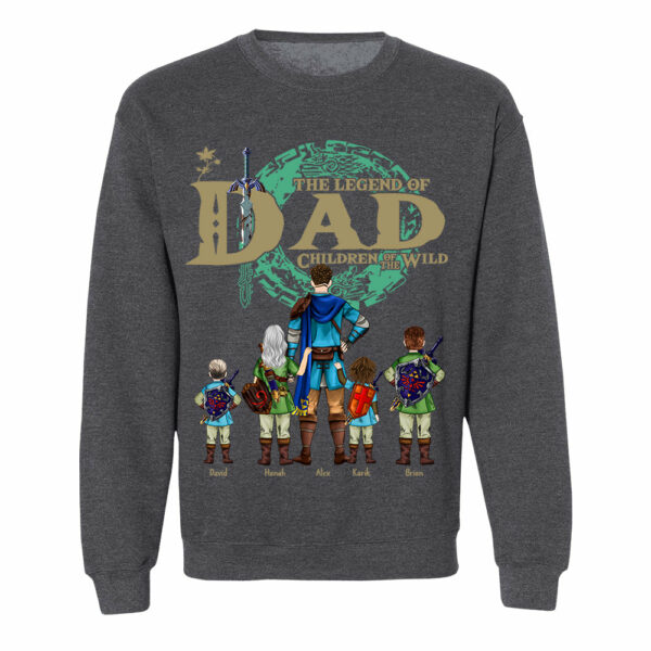Custom The Legend of Dad Children Of The Wild Shirt - Best Dad Ever - Father's Day Personalized Shirt - Image 7