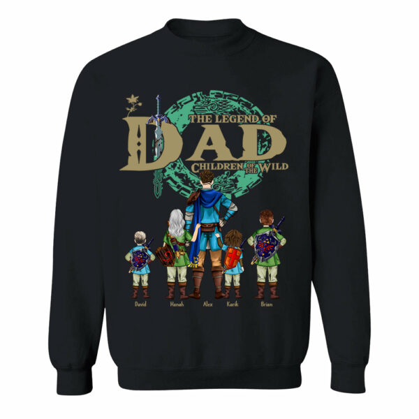 Custom The Legend of Dad Children Of The Wild Shirt - Best Dad Ever - Father's Day Personalized Shirt - Image 6