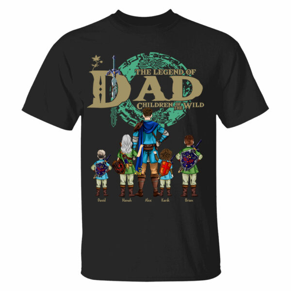 Custom The Legend of Dad Children Of The Wild Shirt - Best Dad Ever - Father's Day Personalized Shirt - Image 2