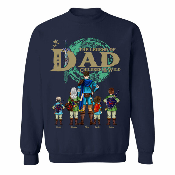 Custom The Legend of Dad Children Of The Wild Shirt - Best Dad Ever - Father's Day Personalized Shirt - Image 8
