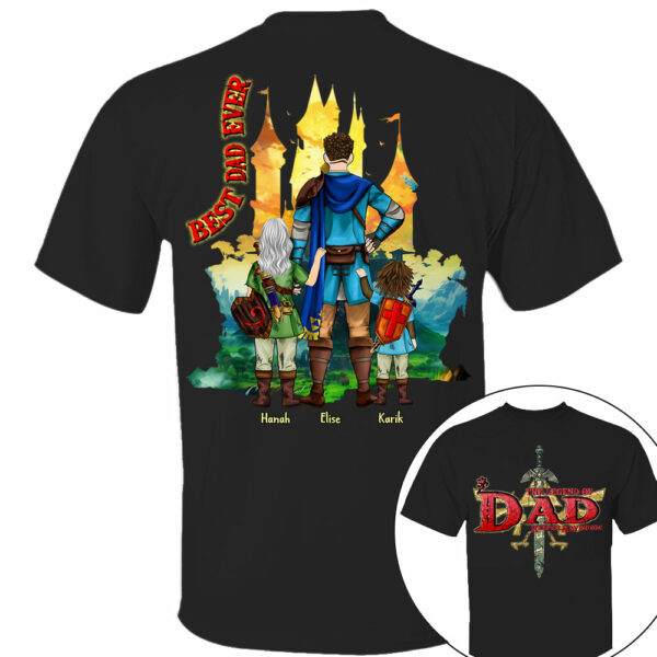 Custom The Legend of Dad â€“ Keeper of Wisdom Shirt - Best Dad Ever - Father's Day 2025 Personalized Shirt - Image 2