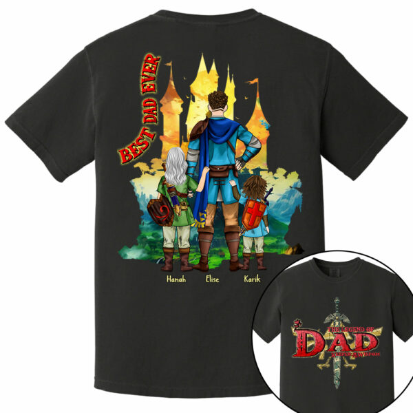 Custom The Legend of Dad â€“ Keeper of Wisdom Shirt - Best Dad Ever - Father's Day 2025 Personalized Shirt - Image 7