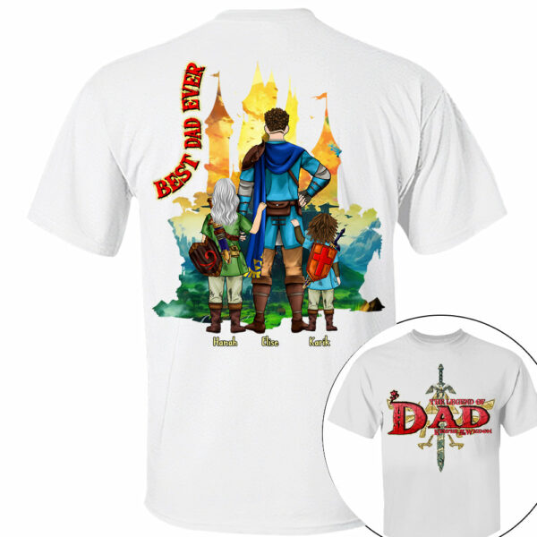 Custom The Legend of Dad â€“ Keeper of Wisdom Shirt - Best Dad Ever - Father's Day 2025 Personalized Shirt - Image 3