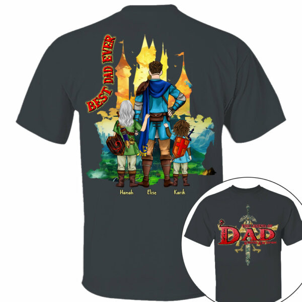Custom The Legend of Dad â€“ Keeper of Wisdom Shirt - Best Dad Ever - Father's Day 2025 Personalized Shirt - Image 4