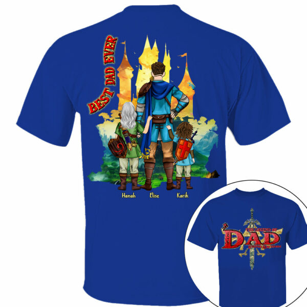 Custom The Legend of Dad â€“ Keeper of Wisdom Shirt - Best Dad Ever - Father's Day 2025 Personalized Shirt - Image 6