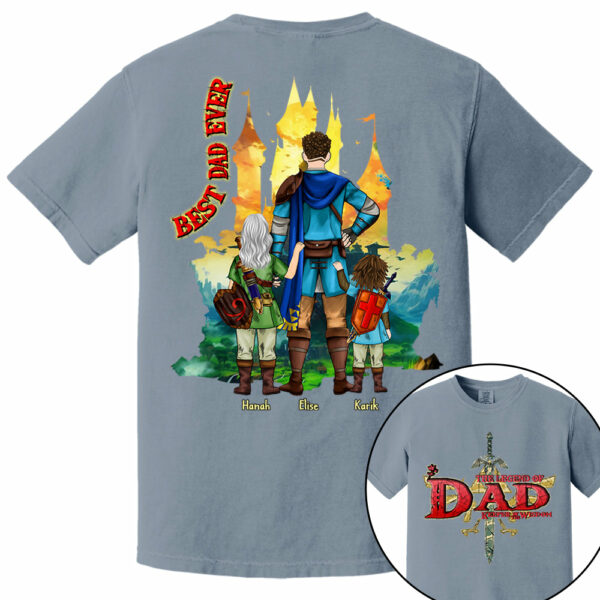 Custom The Legend of Dad â€“ Keeper of Wisdom Shirt - Best Dad Ever - Father's Day 2025 Personalized Shirt - Image 10