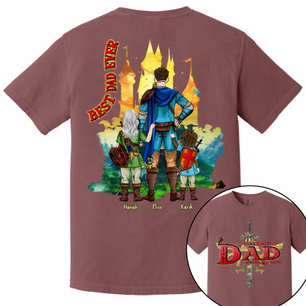 Custom The Legend of Dad â€“ Keeper of Wisdom Shirt - Best Dad Ever - Father's Day 2025 Personalized Shirt - Image 13
