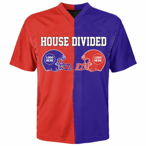 Custom Two Football Team Football Jersey Shirt, House Divided Football Split Team Football Jersey - Image 5