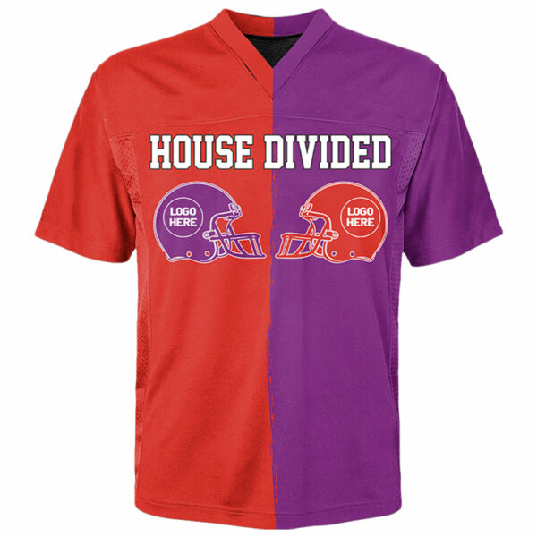 Custom Two Football Team Football Jersey Shirt, House Divided Football Split Team Football Jersey - Image 3