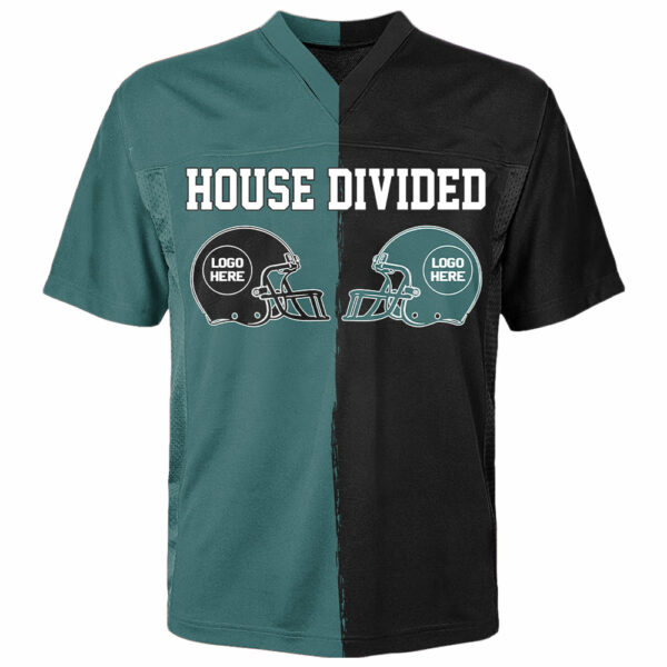 Custom Two Football Team Football Jersey Shirt, House Divided Football Split Team Football Jersey - Image 6