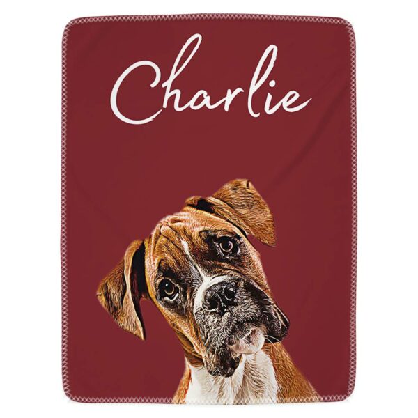 Custom Upload Your Photo Blanket For Dog Lovers - Personalized Photo Pet Blanket - Image 3