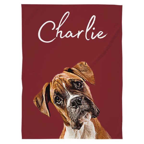 Custom Upload Your Photo Blanket For Dog Lovers - Personalized Photo Pet Blanket - Image 2